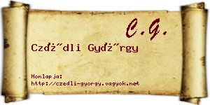 Czédli György névjegykártya