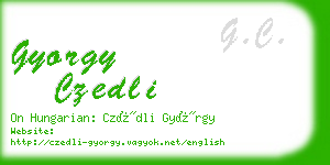 gyorgy czedli business card